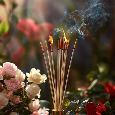 Plant-based incense with calming fragrance for home use